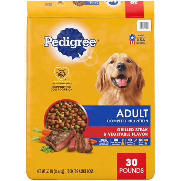 PEDIGREE® Dry Dog Food Adult Grilled Steak & Vegetable Flavor image 1