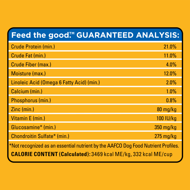 PEDIGREE® Dry Dog Food Small Dog Roasted Chicken, Rice & Vegetable Flavor guaranteed analysis image