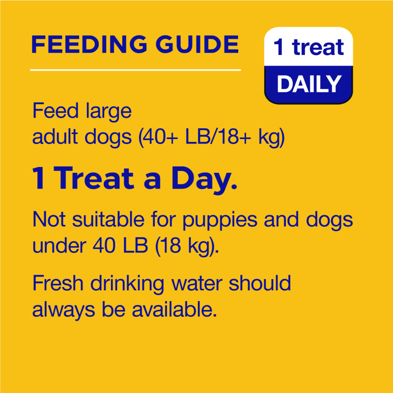 PEDIGREE® Dog Treats DENTASTIX™ Fresh Large feeding guidelines image