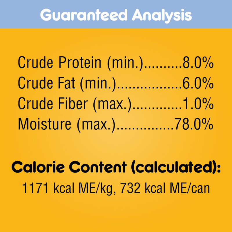 PEDIGREE® Chopped Ground Dinner Combo with Chicken, Beef & Liver Wet Dog Food guaranteed analysis image