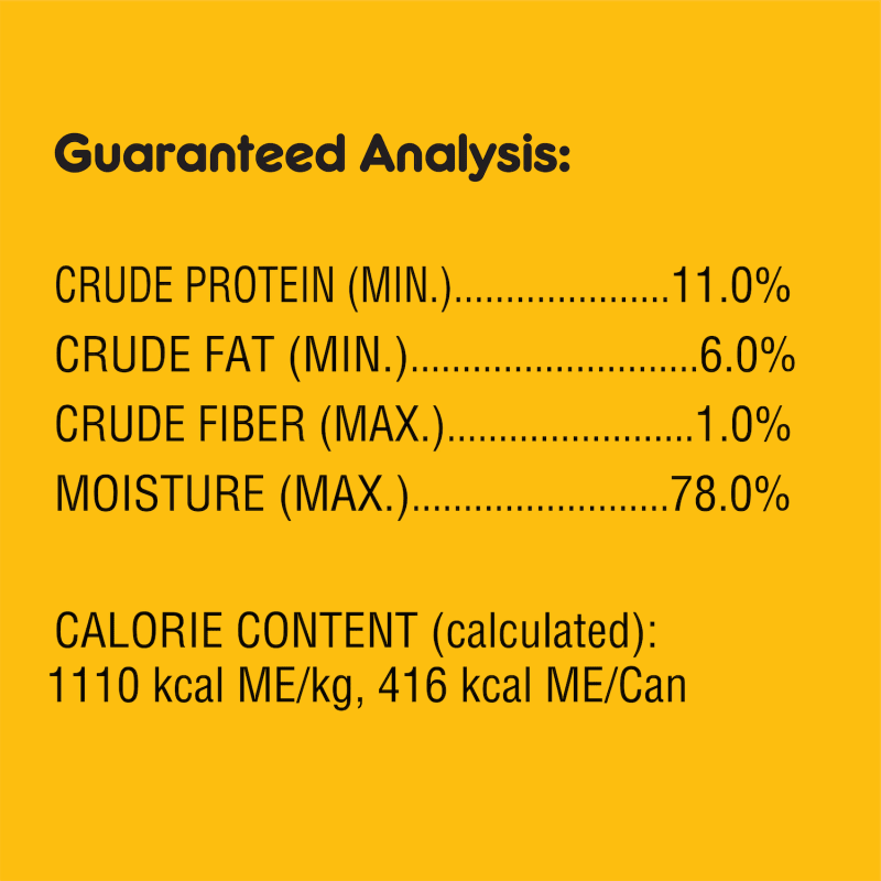 PEDIGREE® Can High Protein Chopped 12ct Variety Pack guaranteed analysis image 1
